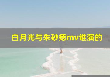 白月光与朱砂痣mv谁演的