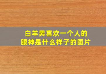 白羊男喜欢一个人的眼神是什么样子的图片