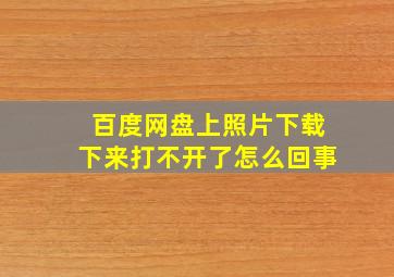 百度网盘上照片下载下来打不开了怎么回事