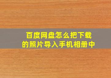 百度网盘怎么把下载的照片导入手机相册中