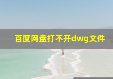 百度网盘打不开dwg文件