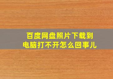 百度网盘照片下载到电脑打不开怎么回事儿