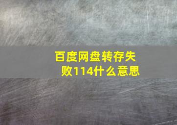 百度网盘转存失败114什么意思