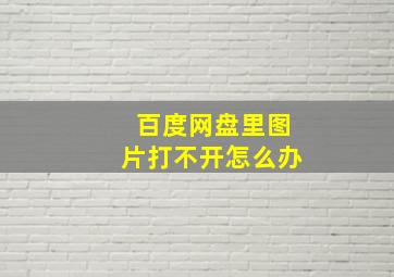 百度网盘里图片打不开怎么办