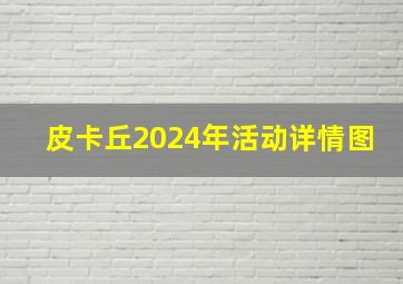 皮卡丘2024年活动详情图