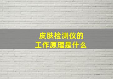 皮肤检测仪的工作原理是什么