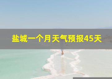 盐城一个月天气预报45天