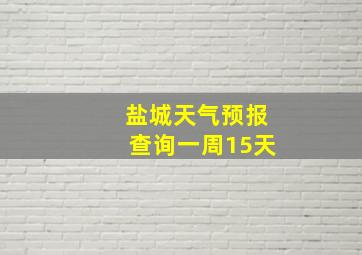 盐城天气预报查询一周15天