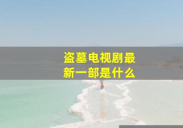 盗墓电视剧最新一部是什么