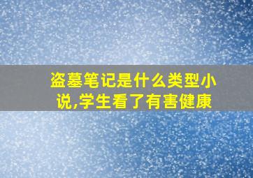 盗墓笔记是什么类型小说,学生看了有害健康