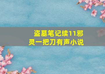 盗墓笔记续11邪灵一把刀有声小说