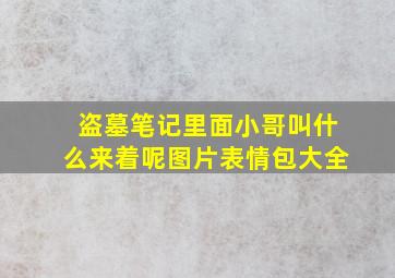 盗墓笔记里面小哥叫什么来着呢图片表情包大全