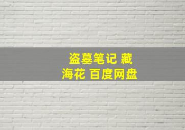 盗墓笔记 藏海花 百度网盘