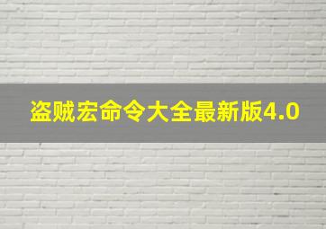 盗贼宏命令大全最新版4.0