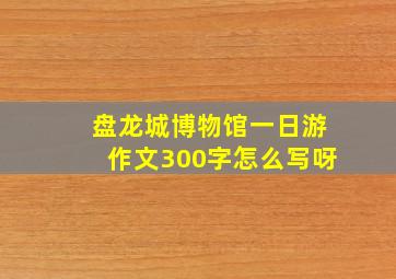 盘龙城博物馆一日游作文300字怎么写呀