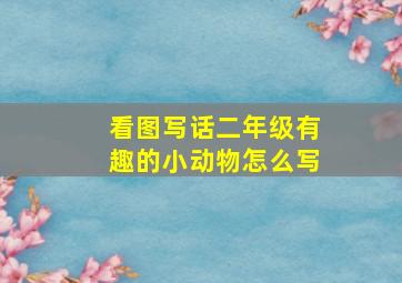 看图写话二年级有趣的小动物怎么写