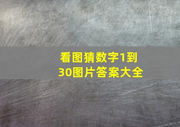 看图猜数字1到30图片答案大全