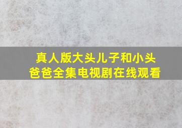 真人版大头儿子和小头爸爸全集电视剧在线观看