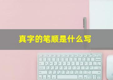 真字的笔顺是什么写