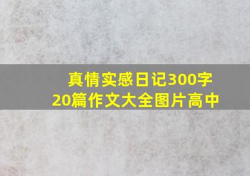 真情实感日记300字20篇作文大全图片高中