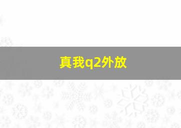 真我q2外放