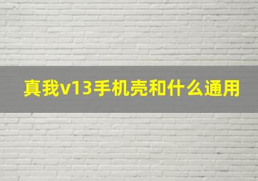 真我v13手机壳和什么通用