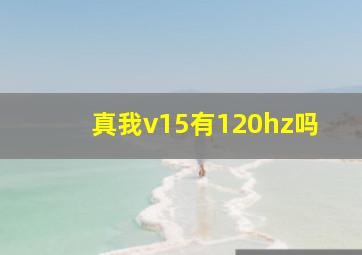 真我v15有120hz吗