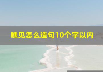 瞧见怎么造句10个字以内