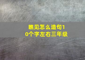 瞧见怎么造句10个字左右三年级