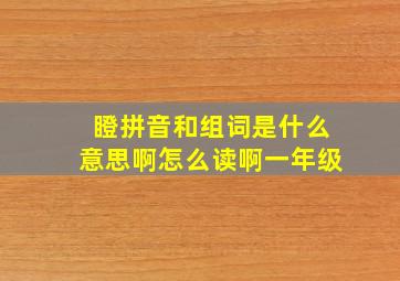 瞪拼音和组词是什么意思啊怎么读啊一年级