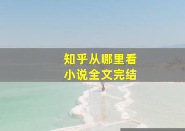 知乎从哪里看小说全文完结