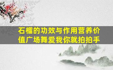 石榴的功效与作用营养价值广场舞爱我你就拍拍手