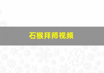 石猴拜师视频