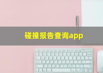 碰撞报告查询app