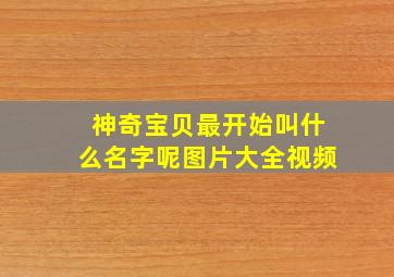 神奇宝贝最开始叫什么名字呢图片大全视频