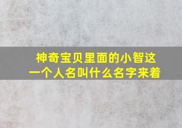 神奇宝贝里面的小智这一个人名叫什么名字来着