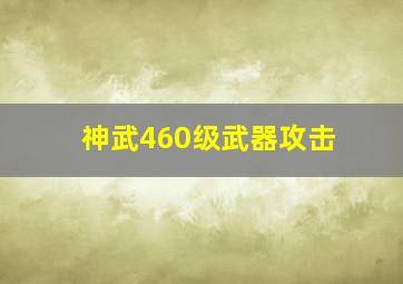 神武460级武器攻击