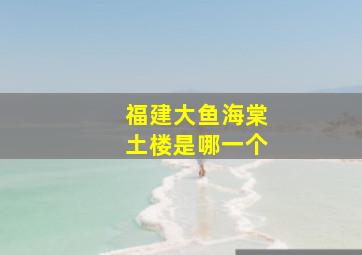 福建大鱼海棠土楼是哪一个