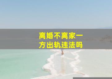 离婚不离家一方出轨违法吗