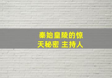 秦始皇陵的惊天秘密 主持人