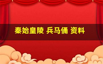 秦始皇陵 兵马俑 资料