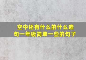 空中还有什么的什么造句一年级简单一些的句子