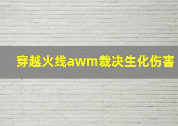 穿越火线awm裁决生化伤害