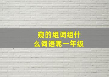 窥的组词组什么词语呢一年级