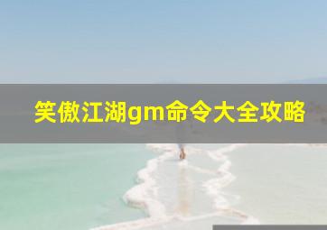 笑傲江湖gm命令大全攻略