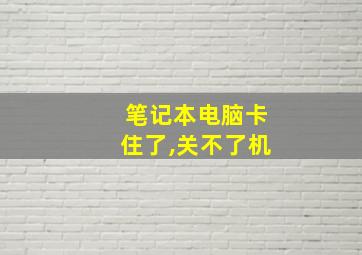 笔记本电脑卡住了,关不了机