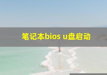 笔记本bios u盘启动