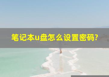 笔记本u盘怎么设置密码?