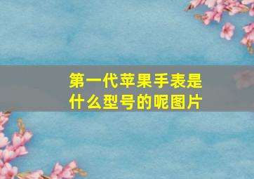 第一代苹果手表是什么型号的呢图片