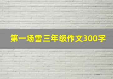 第一场雪三年级作文300字